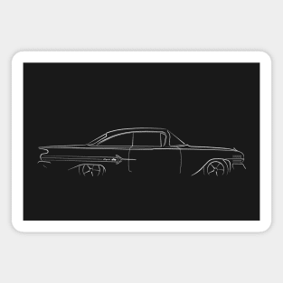 1960 Chevy Impala - Profile stencil, white Magnet